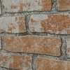 Tapeta cegła mur czerwony brąz KAMIEŃ WINYLOWA
