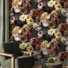 Tapeta ścienna w kolorowe kwiaty piwonie GRANDECO